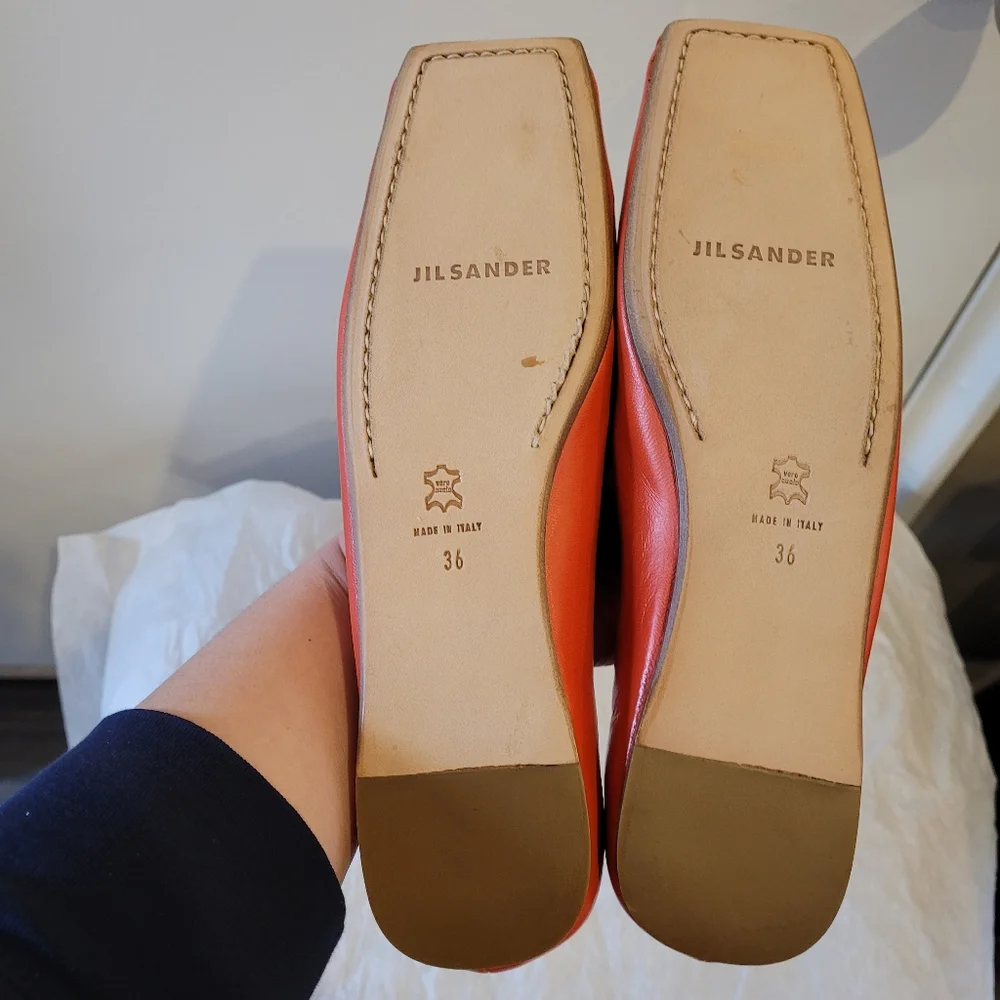 Vintage Jill Sander Square Toe Fold Flat Sz 36 - Picture 4 of 5